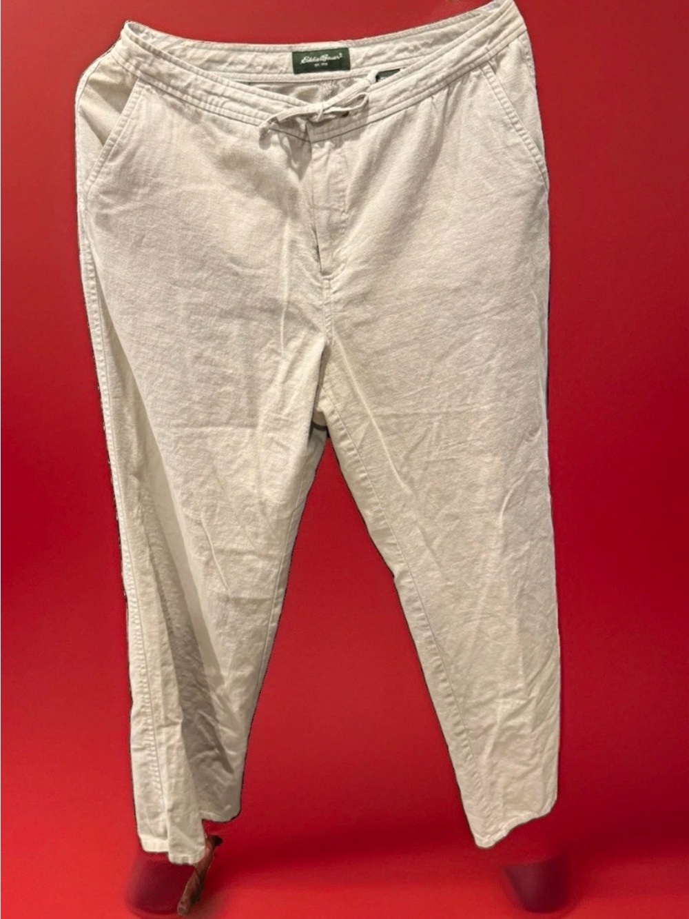 Eddie Bauer Women's Cream Drawstring Trousers